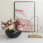 Arranjo De Rosas E Peônias Artificiais No Vaso Preto | Formos